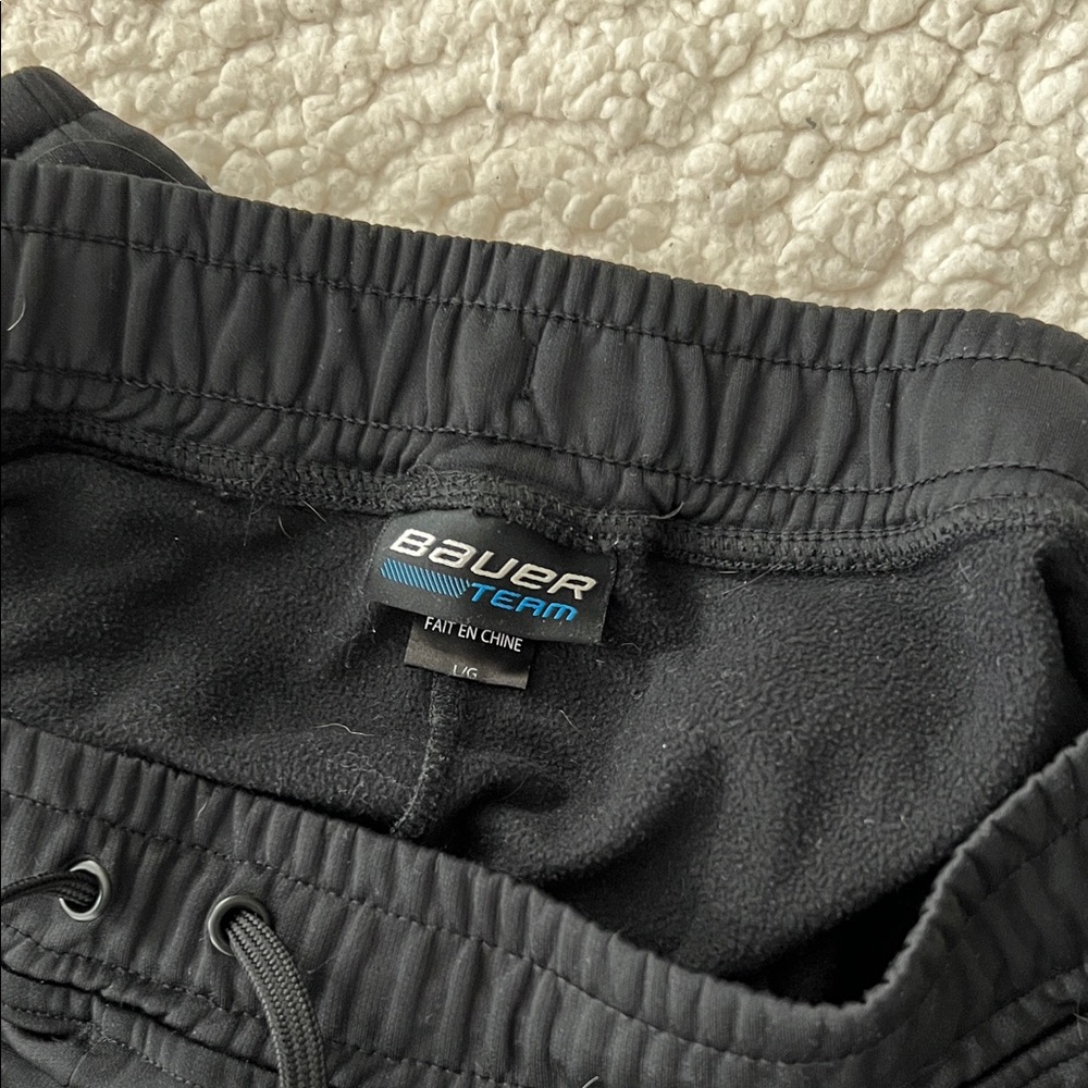 Bauer Men's Black Joggers, size L, excellent used condition - Picture 2 of 3